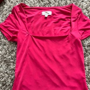 square neck fitted tee